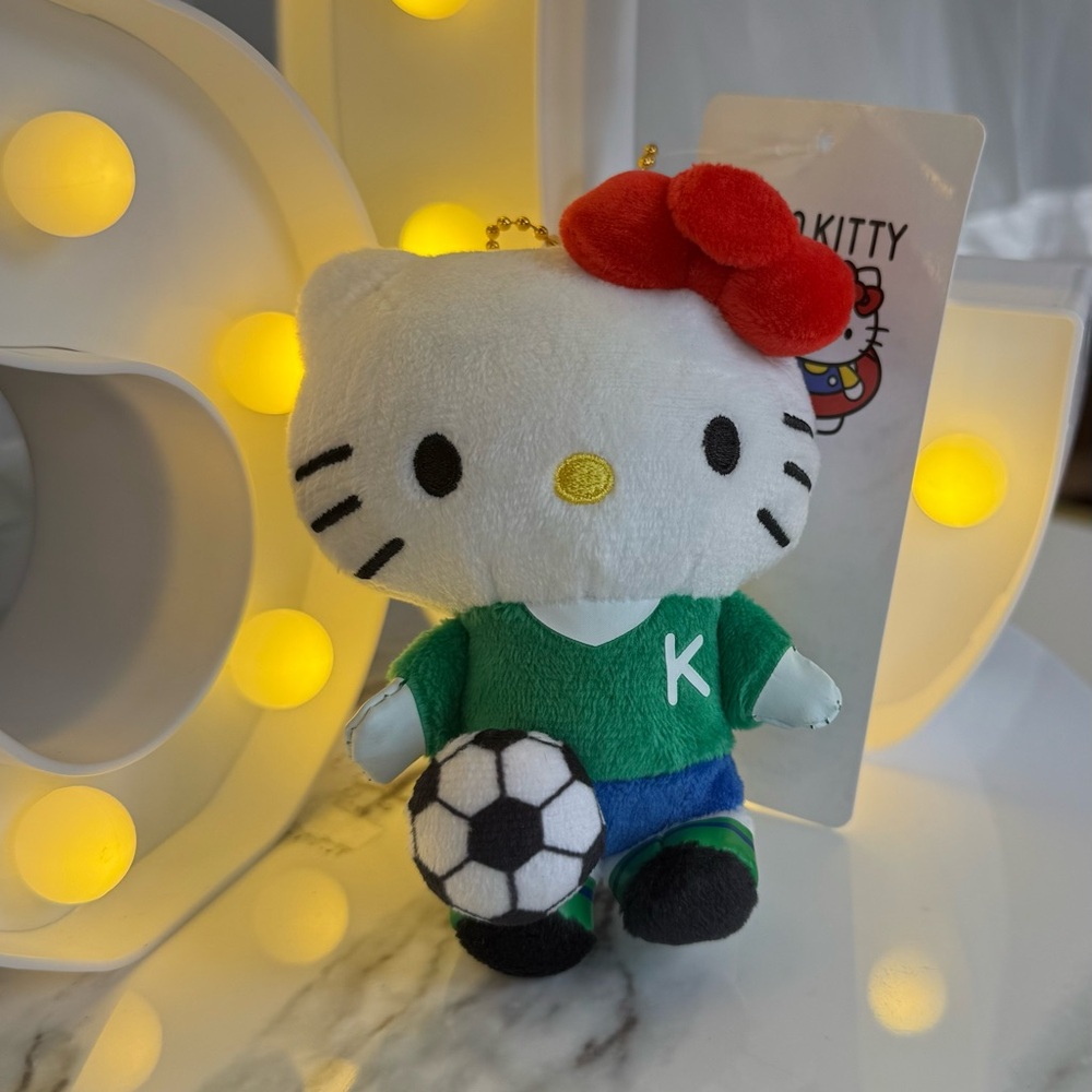 Sanrio Hello Kitty  Soccer Football Key Chain Bag Charm World Cup 2026